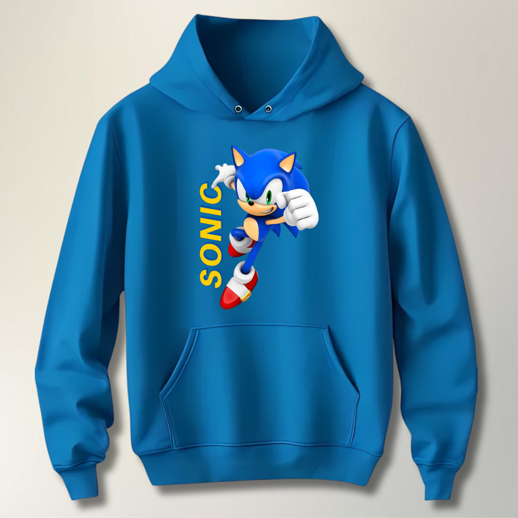 Blusa de moletom infantil juvenil Sonic Agasalho 6-16 Tails Shadow Knuckles