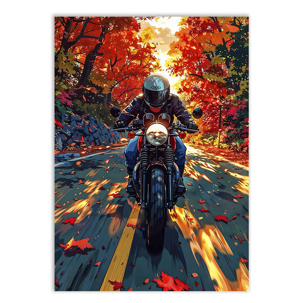 Placa Quadro Decorativo Placa Moto Custom Ilustração Estrada Vetor Quadro Decorativo Decoracao Sala Quarto Parede