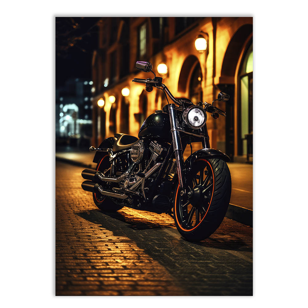 Placa Decorativa Moto Custom Cruiser Decoração Poster Quarto Sala