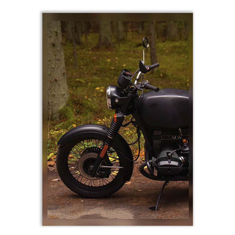 Placa Decorativa Foto Moto Custom Motoqueiro Decoração Poster
