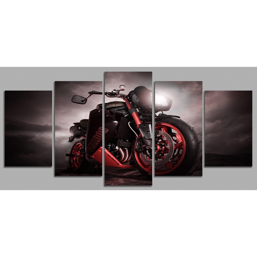 Kit de quadros mosaico moto sportiva Custom
