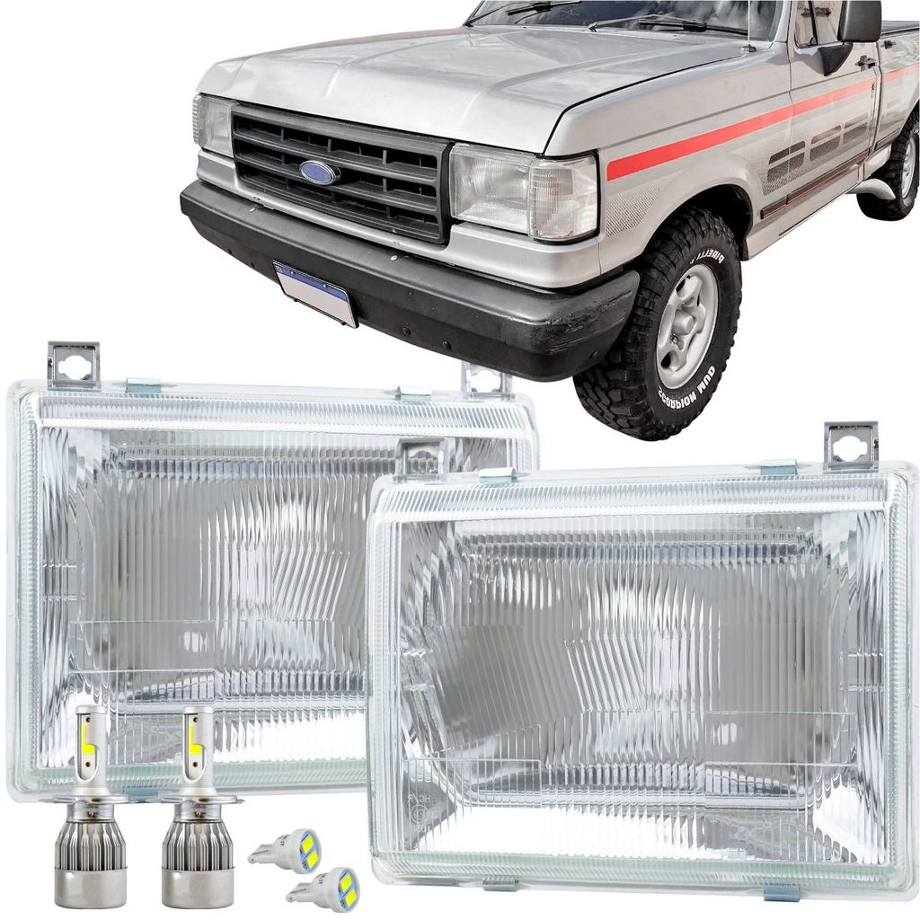 Par Farol Ford F1000/F4000 1992 A 1996 +Lamp Super Led 6000K