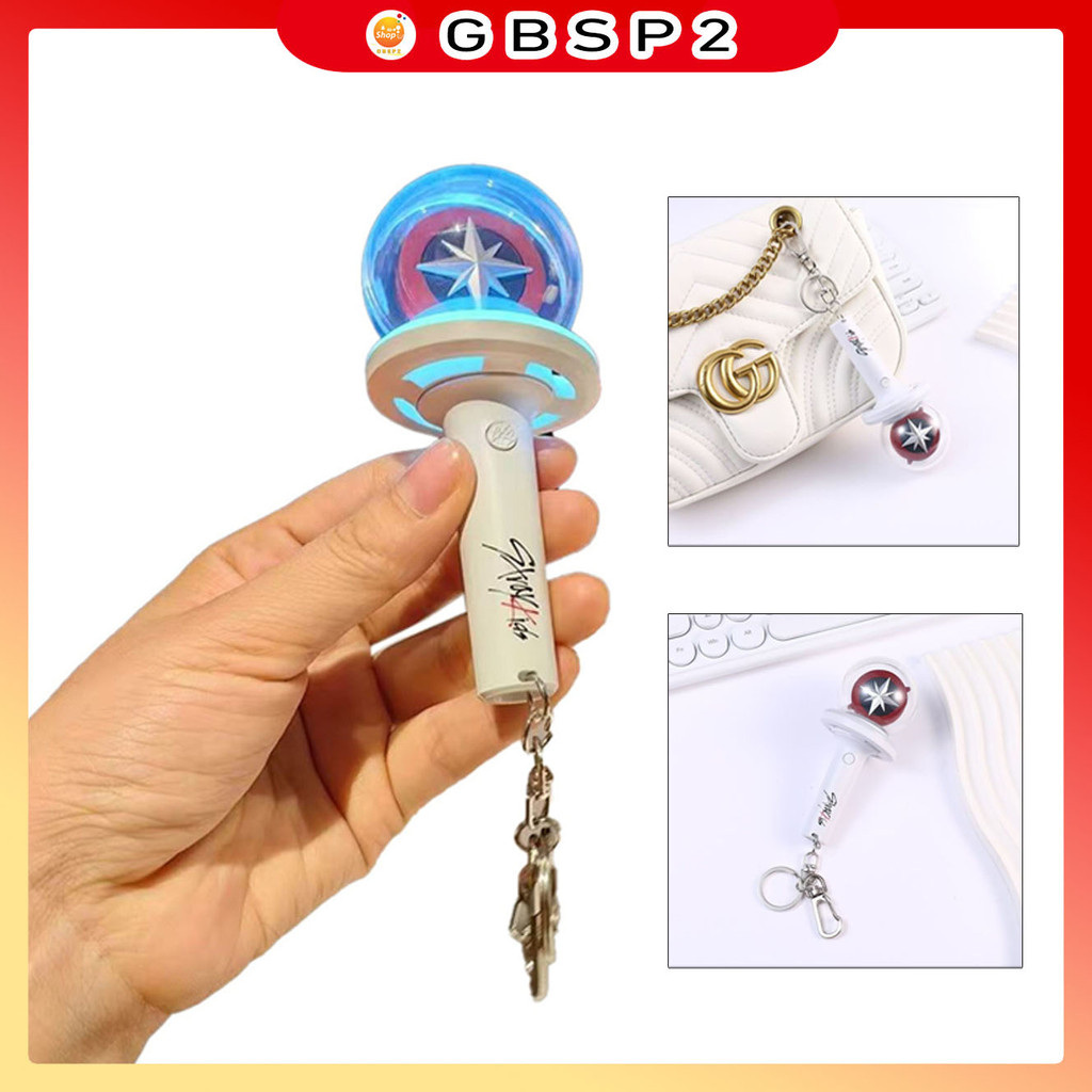 Chaveiro Kpop Idol Stray Kids Lightstick Skz Mini Glow Stick Chaveiros Pingente Stay Gift Ventiladores