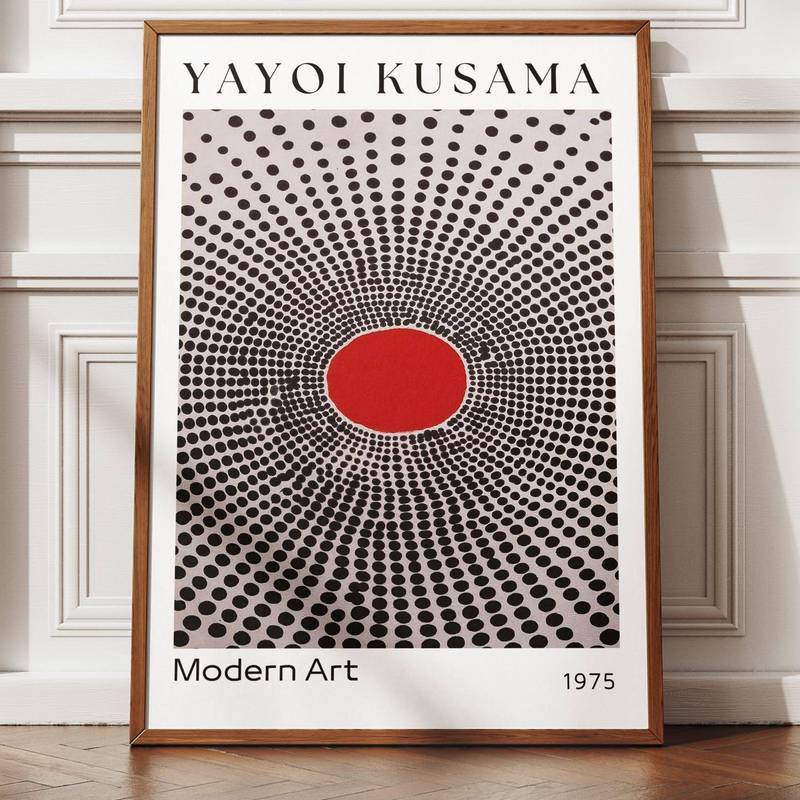 Yayoi Kusama Black Gold Infinity Polka Dot Abstract Poster No Frame HD Canvas Wall Art Painting Modern Bedroom Decor
