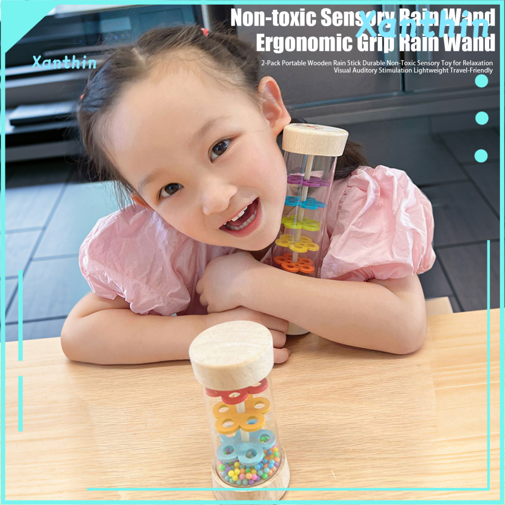 Rainfall Rattle Tube Kids Rain Stick Toy Educational Sensory Musical for Toddlers Beaded Raindrops Shaker Development Ba