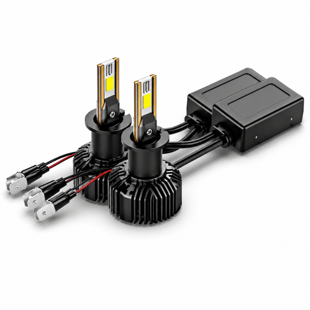 Par Lâmpadas Led Automotiva H3 Power Light Roadstar 6000k 60W 12000 Lumens