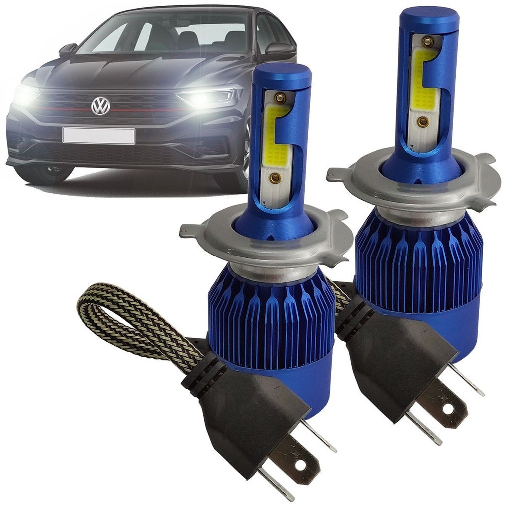 Kit Farol LED Light Cooler 6000k 6400 Lúmens H1 H3 H4 H7 H11 H16 H27 HB3 HB4