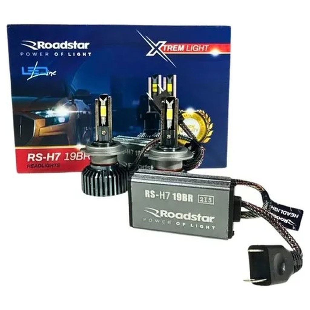Kit Led H7 Roadstar Xtrem Light 70w 14000 Lúmens Branco Frio 6000k 12v RS-H7 19BR para Astra Vectra Golf Polo Jetta Fox