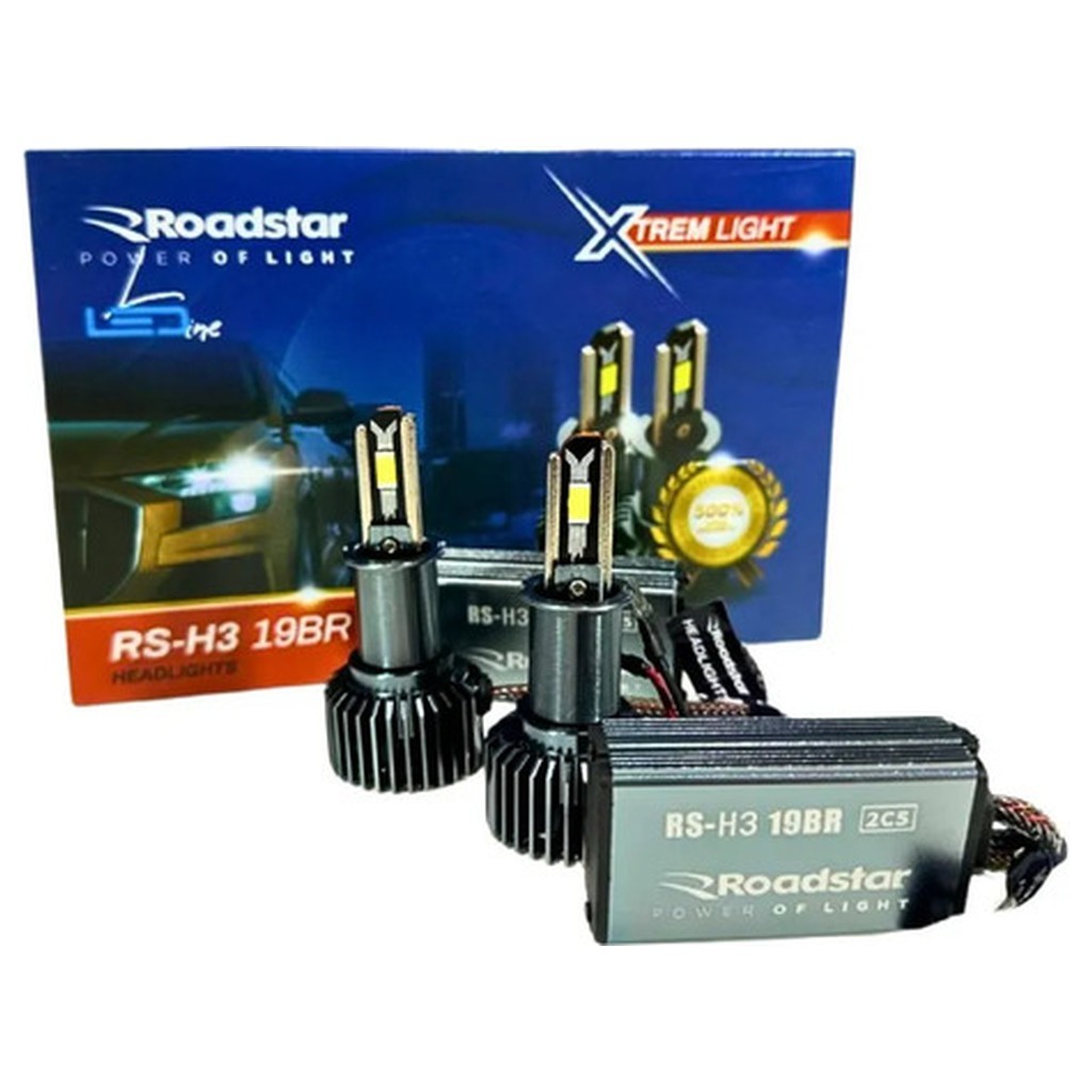 Kit Led H3 Roadstar 14000 Lúmens Canbus 70w 6000k Branco Frio Xtrem Light RS-H3 19BR para Gol Parati Saveiro Santana