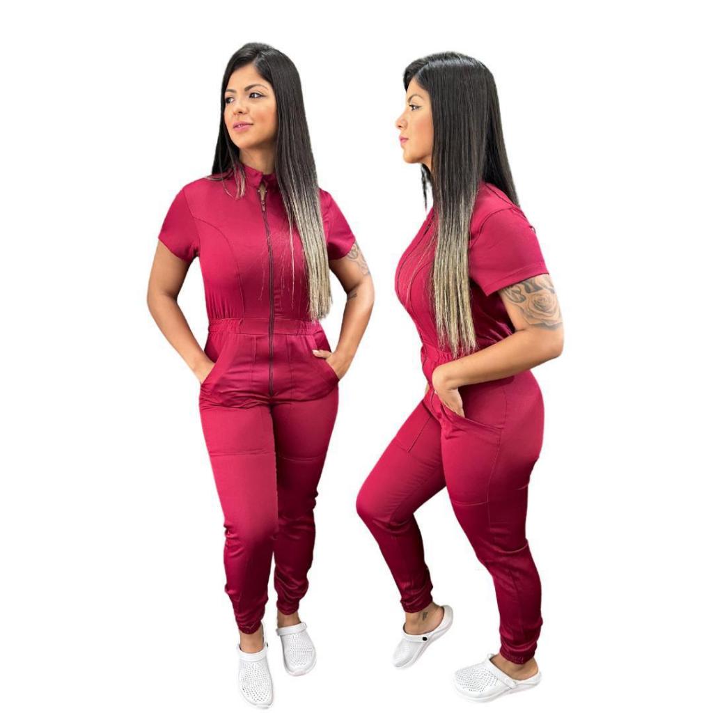 Macacão Cirurgico Linha Luxo Jogger Gola Padre Two Way  CORES