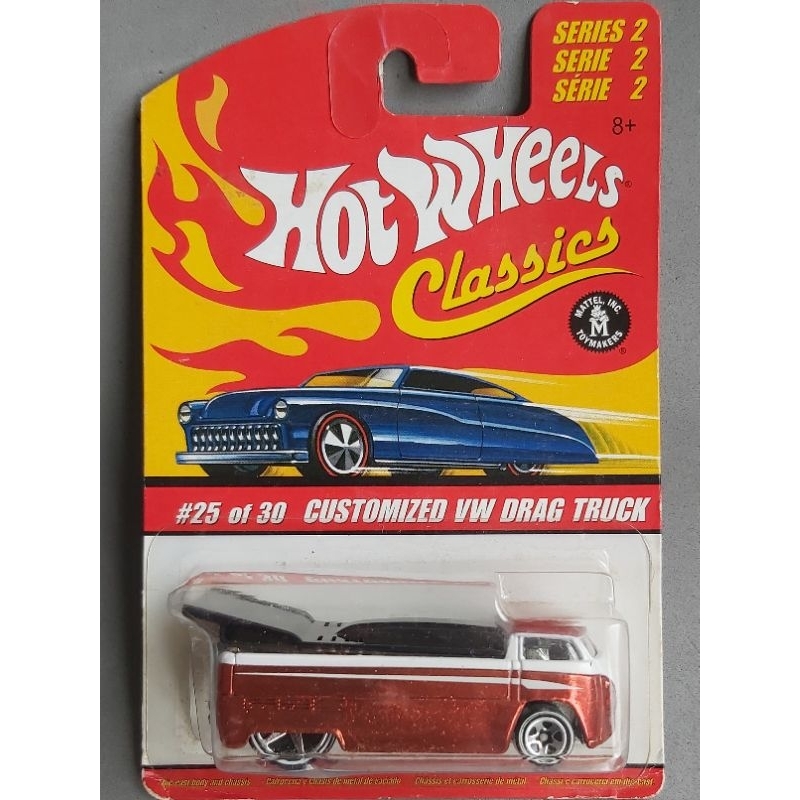 HOT WHEELS VW KOMBI DRAG TRUCK CUSTOM ESCALA 1.64 TAMANHO 7CM HOT WHEELS CLASSICS LACRADO NA CARTELA