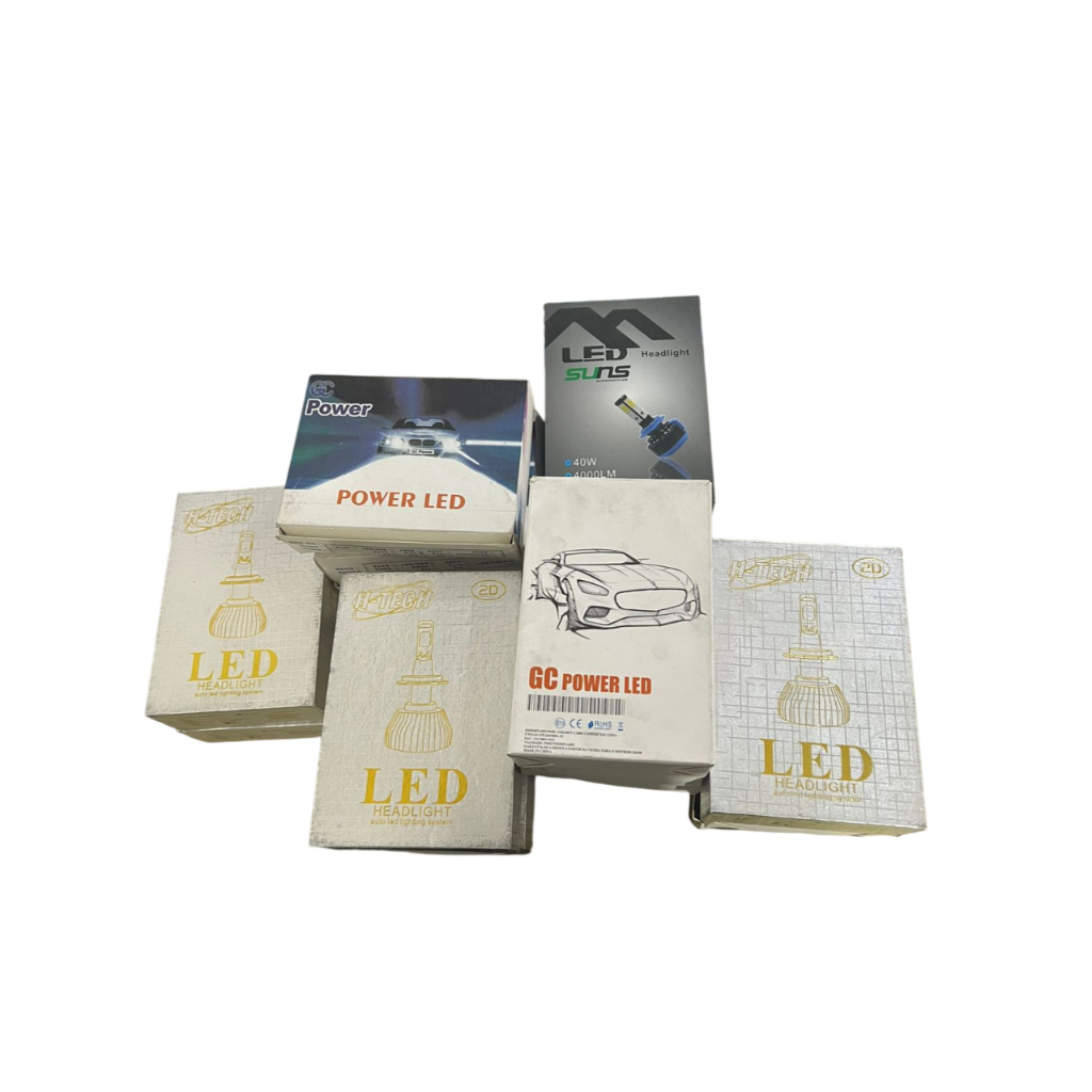 Par de Lâmpadas Power LED 6000K para Carros – Modelos H15 / H11 / H8 / H16 / 880 881 / H3 / H7 / H27