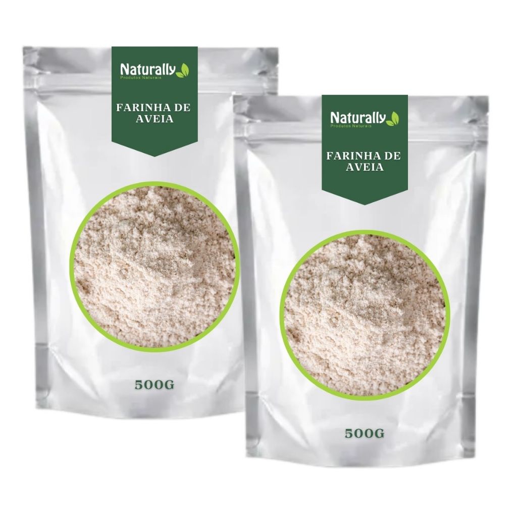 Kit 2x Pouch de Farinha de Aveia 500g