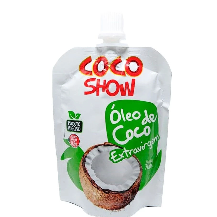 Óleo de Coco Extra Virgem Pouch Coco Show Copra 70ml