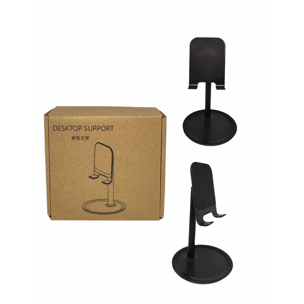Suporte de Mesa Para Celular e Tablet Desktop Ajustável Preto