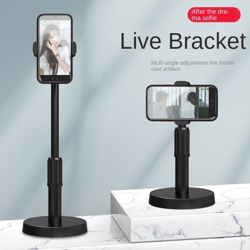 Suporte ao vivo para celular Desktop Tik Tok Suporte telescópico preguiçoso Ajuste Universal