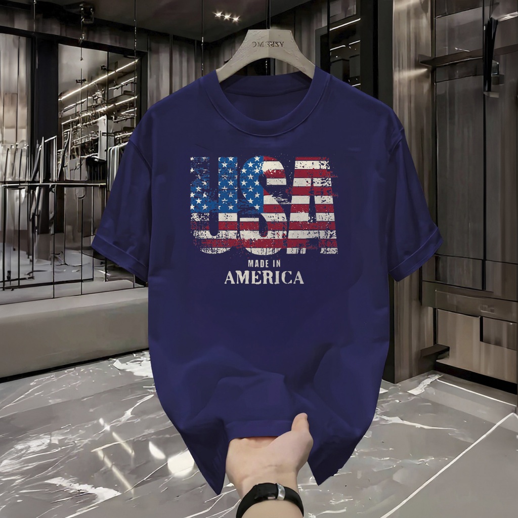 Camiseta Masculina American Camisa 100% Algodão Manfinity Moda Plus Size