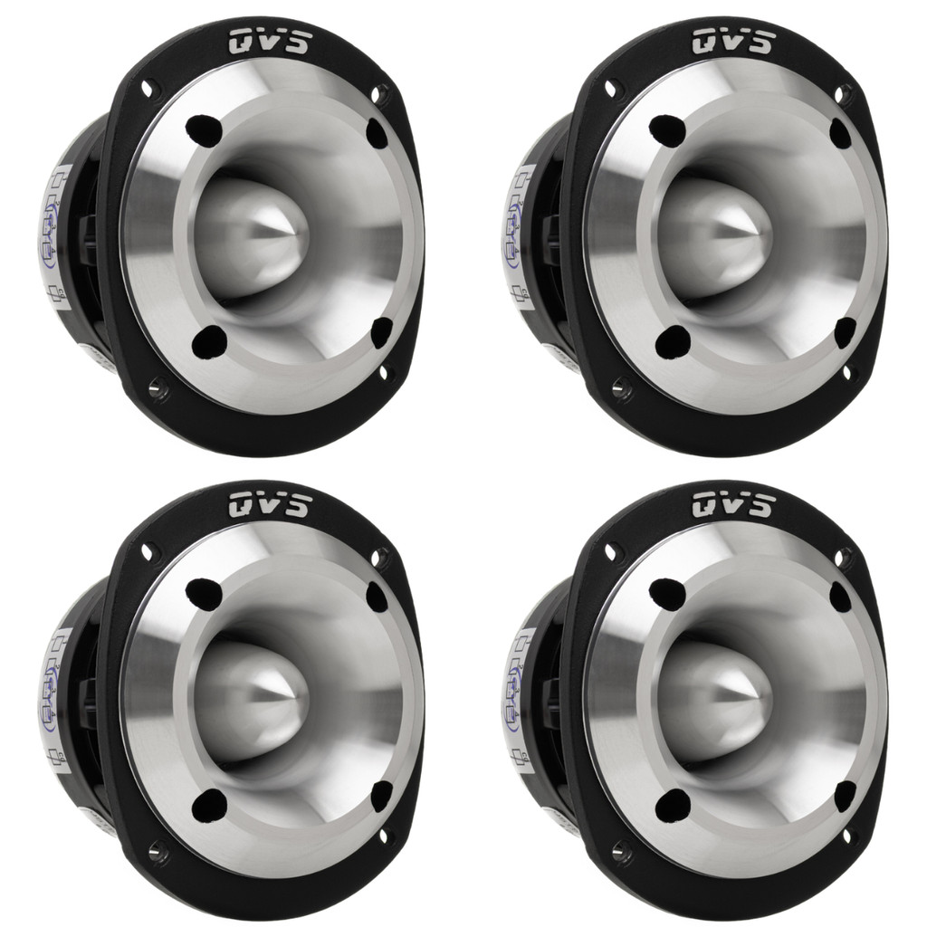 4 Super tweeter QVS 530TRIO 150rms 8 ohms Super tuita Preto e Branco Som Automotivo