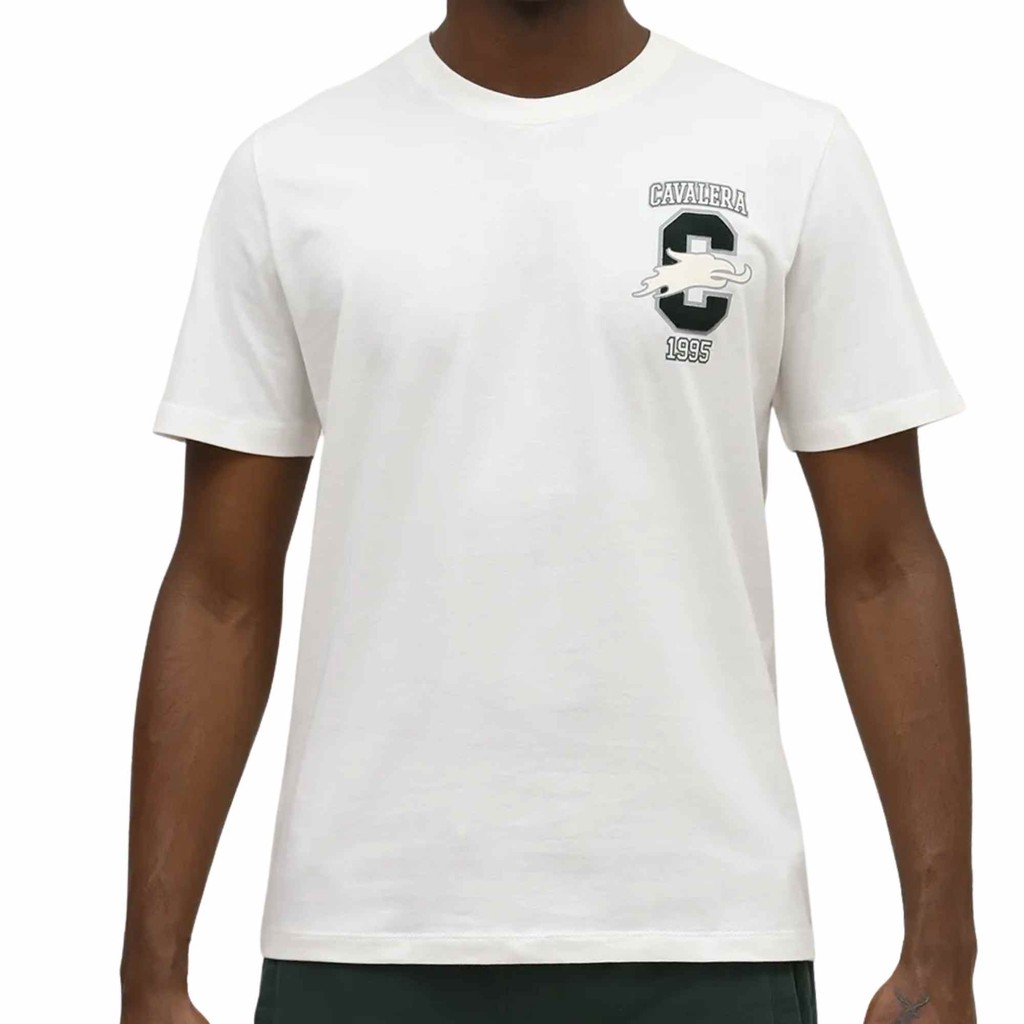 Camiseta Cavalera Indie Letter Sign Off White Masculina Camiseta Casual Estampada Confortavel Moda Masculina Original