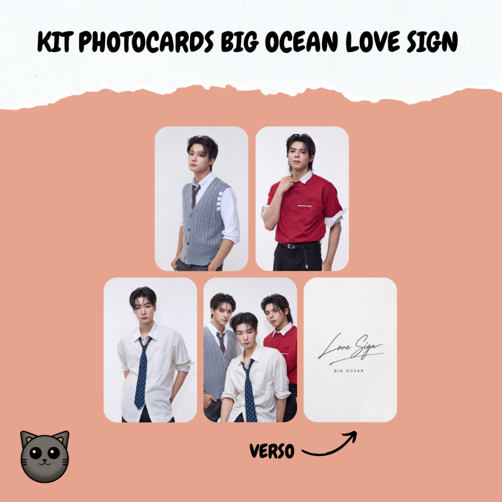 KIT PHOTOCARDS FANMADE BIG OCEAN LOVE SIGN