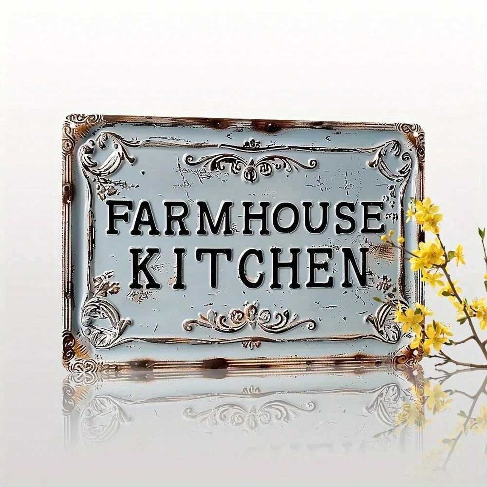 CIFbuy Vintage Farmhouse Metal Sign Decoração De Parede Rústica Para Cozinha E Jardim Ao Ar Livre