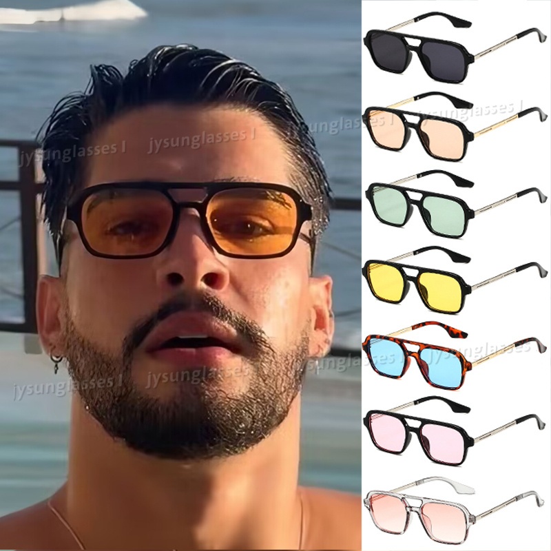 Nova Moda Óculos De Sol Criativos Vintage Mulher Homens Square Trend Frame Shades Último Popular
