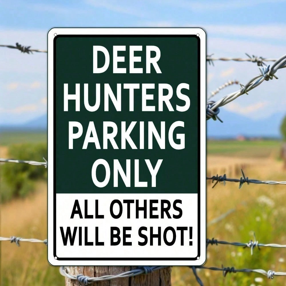 CIFbuy Deer Hunters Only Placa De Metal Decoração Rústica De Parede Externa 8x12