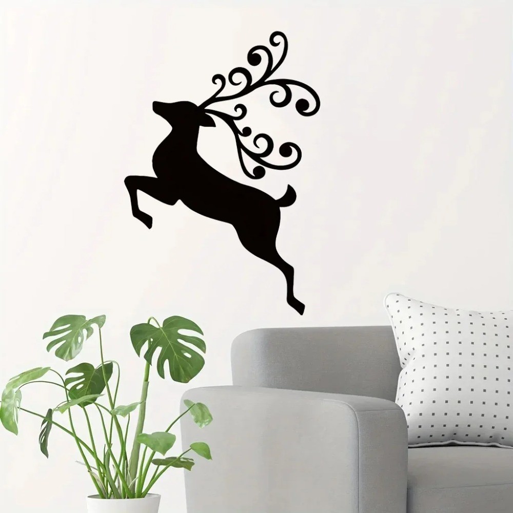 CIFbuy Metal Deer Silhouette Wall Art Minimalista Ferro Artesanato Hom