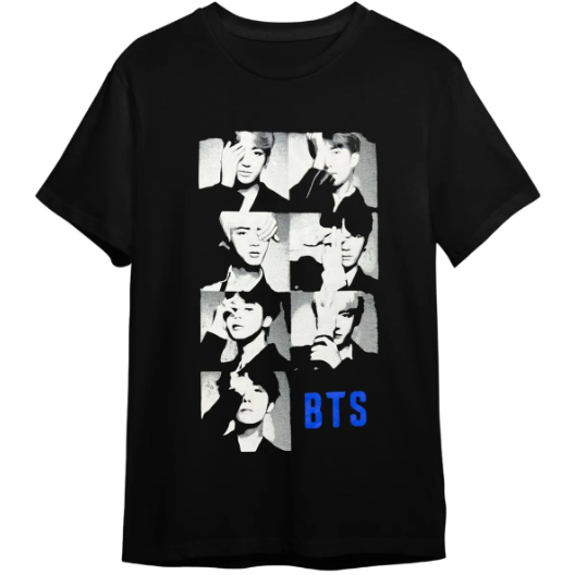 Camiseta Masculina Estampa Integrantes Jin Suga J-hope Rap Monster Jimin V Tecido Premium 100% Algodão