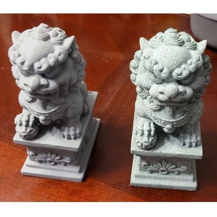 Dragões Chineses Guardiões 3D - Estátuas Decorativas Foo Dog