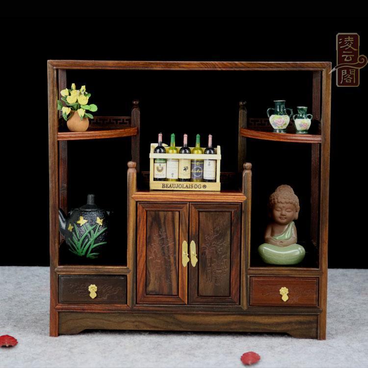 Escultura em mogno artesanato antigo ornamentos chineses em miniatura modelo de móveis em miniatura vermelho jacarandá a