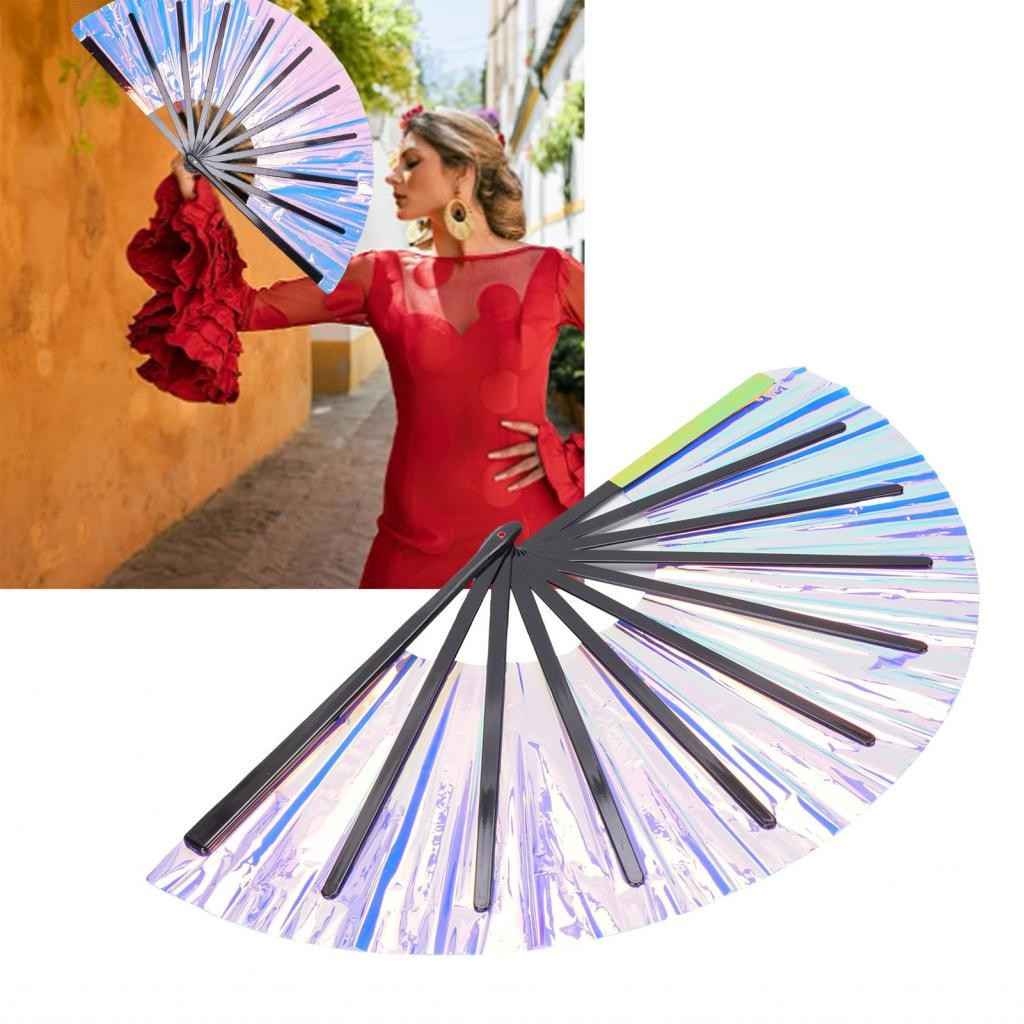 hyhyhy-br Chinese Style Handheld Fan Practical Accessory for Dance Performance Celebrations Festivals Parties Role