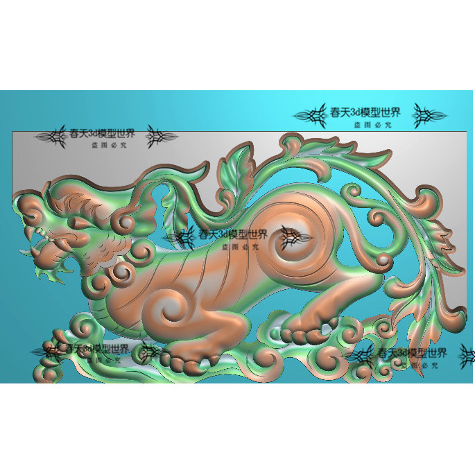 Kirin Pixiu leão antigo ornamentos chineses Base saia de mesa morrer placa de dente padrão esculpido jdp padrão de gravu