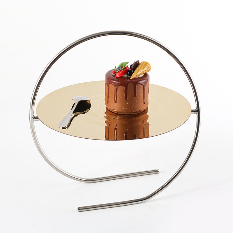 ASKT Minimalist afternoon tea dessert display stand, light luxury cake tray, display rack, model room, hotel, showroom,