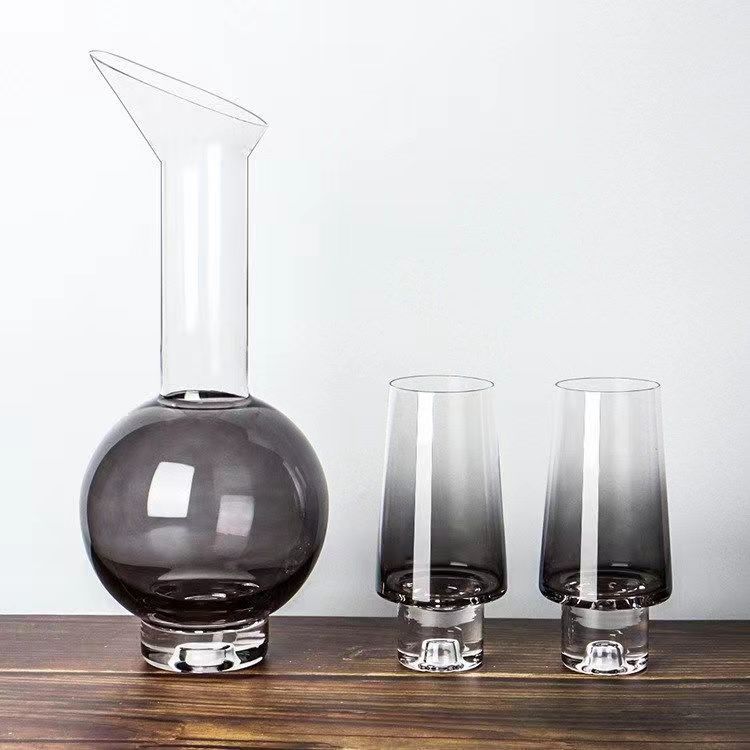 TUCR European-style glass spherical wine accessories, acrylic handle tray, bedroom, living room, dining room, hotel soft