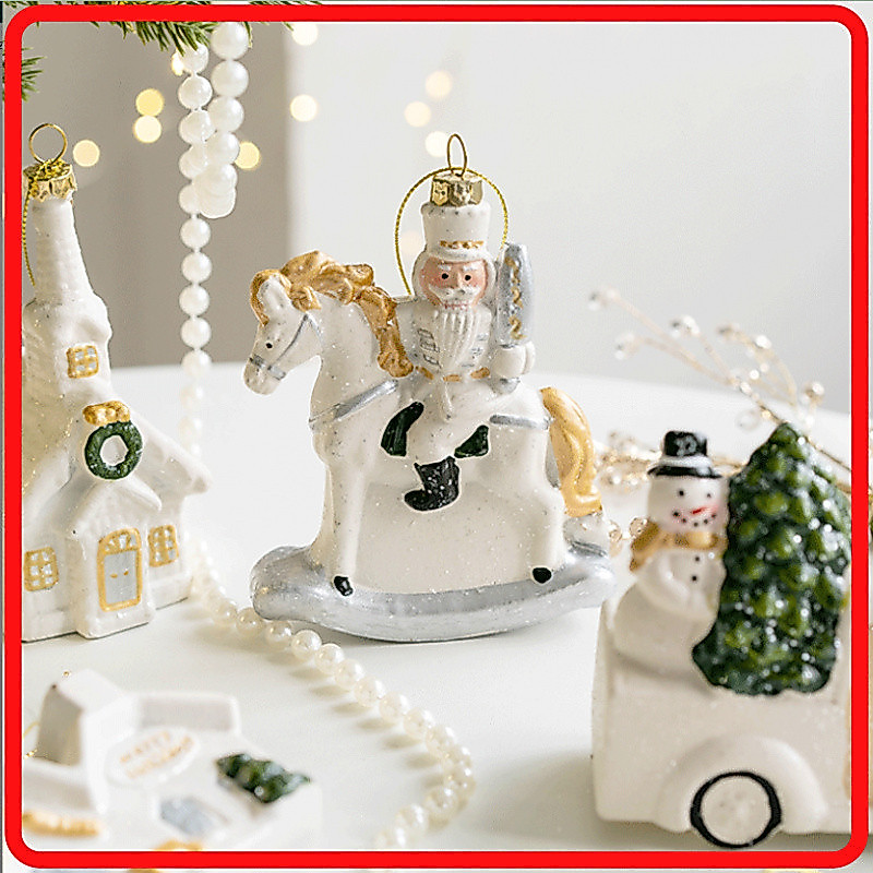 Natal Pintura Criativa Alienígena Platina Pingente Decoração De Nordic Árvore Ins Presente