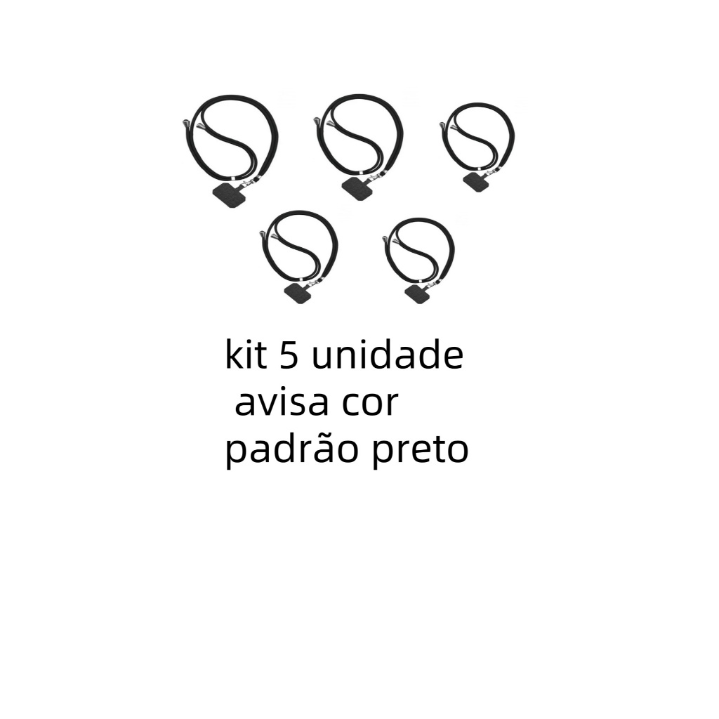 KIT De Cordão De Pescoço Ajustável Para Celular,Com Suporte Tecido E Transparente, Escolher cores  REF-8206
