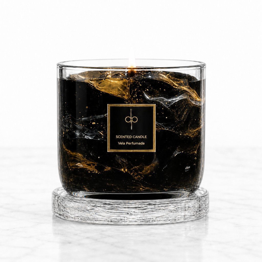 Vela Perfumada Black Marble Spicy Amadeirado 300g | Di Piettro