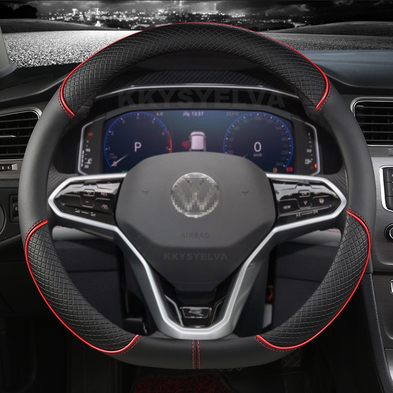 D Forma Capa De Volante Do Carro Para VW Sharan Passat Caddy Touran Tiguan 2015-2021 Teramont Atlas T-Roc cross 2017-202