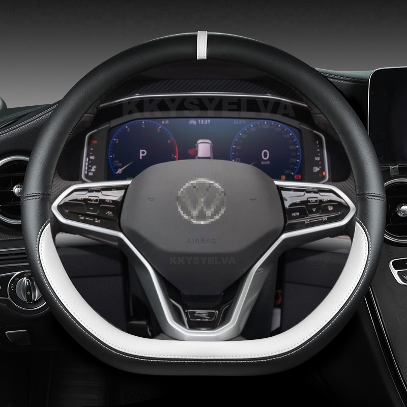 D Forma Capa De Volante Do Carro Para VW Sharan Passat Caddy Touran Tiguan 2015-2021 Teramont Atlas T-Roc cross 2017