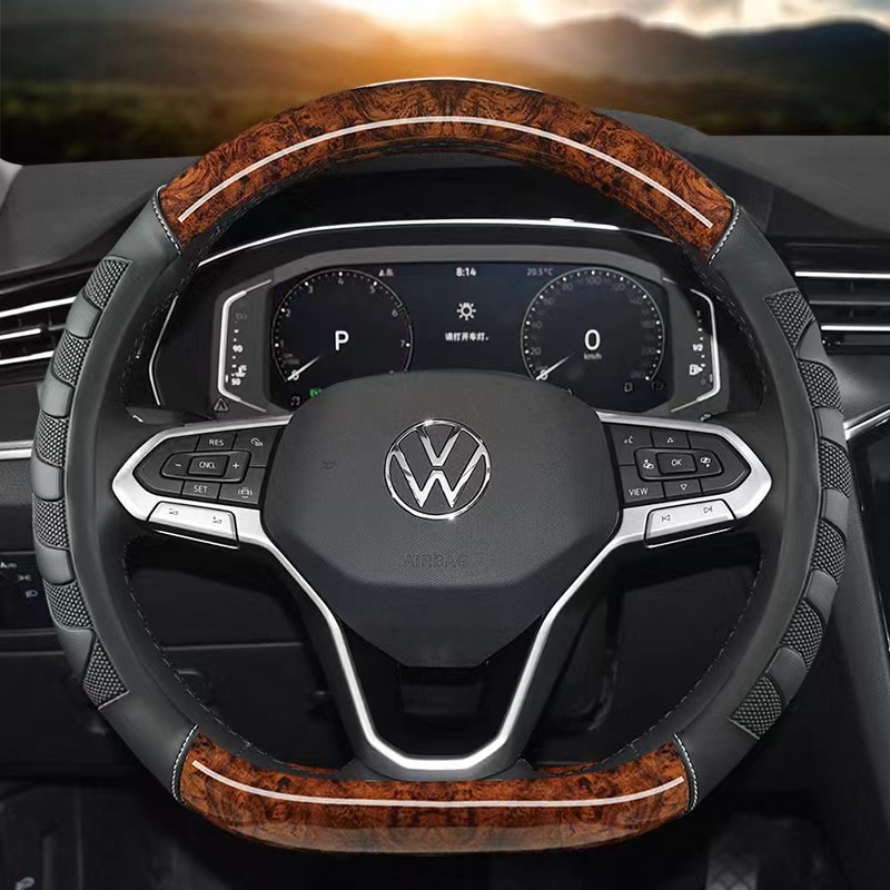 D Forma Capa De Volante Do Carro Para VW Sharan Passat Caddy Touran Tiguan 2015-2021 2022 Teramont Atlas T-Roc cross 201