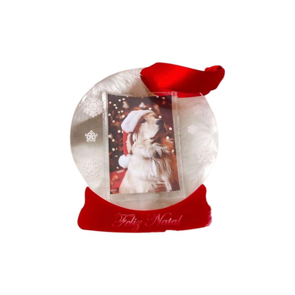 Porta Retrato de Natal Enfeite Árvore Acrílico Cristal 2mm Acabamento Premium
