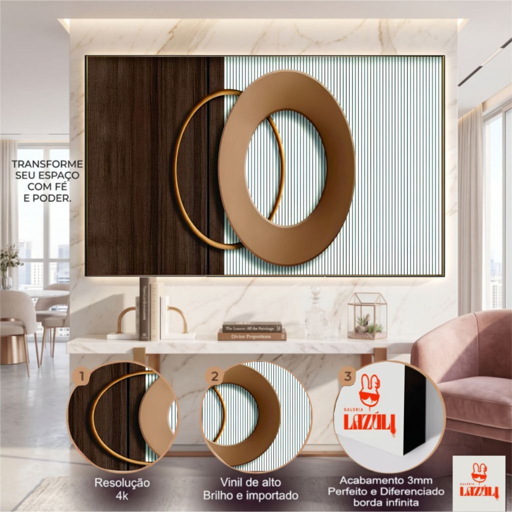 Quadro Decorativo Cristal de Luxo Branco Geométrico Moderno Sala Quarto Luxo Abstrato