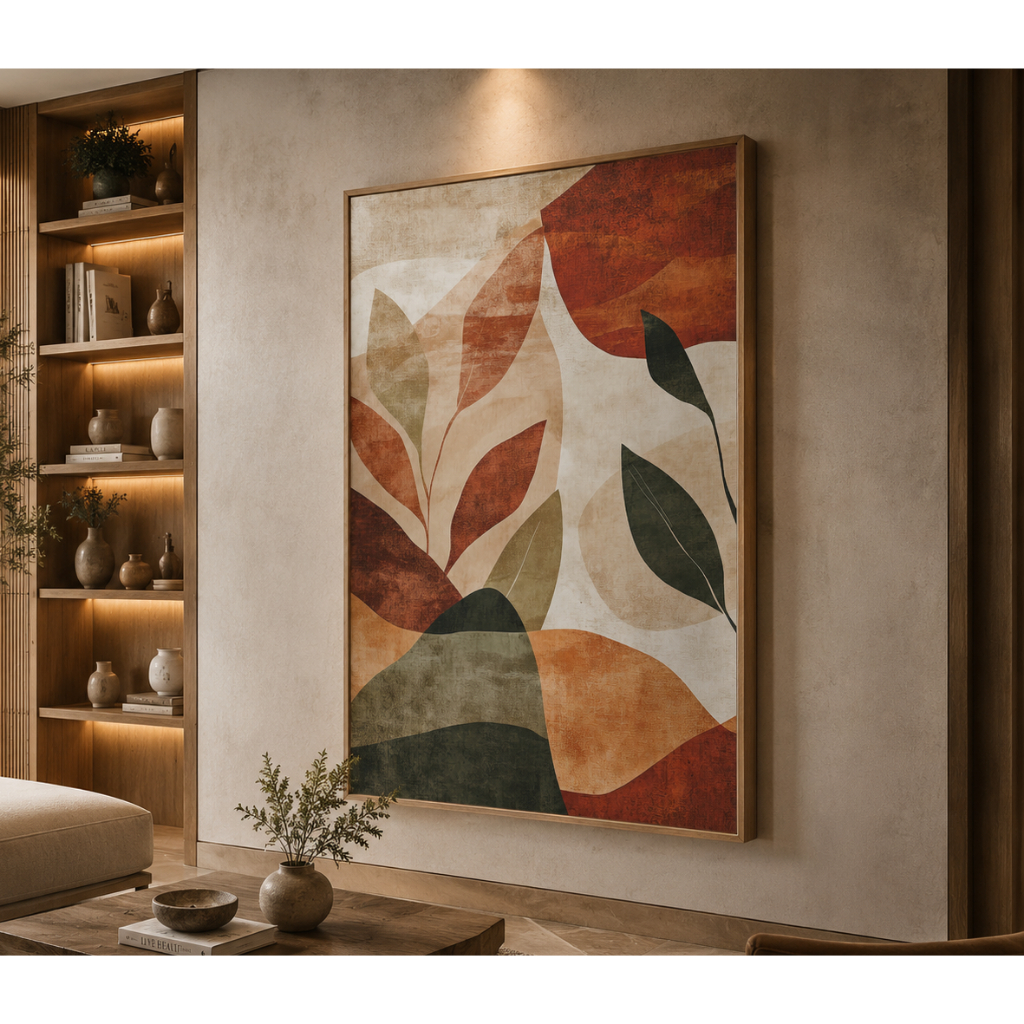 Quadro Decorativo com Moldura Acrilico Cristal Vidro Floral Sala Quarto Escritório