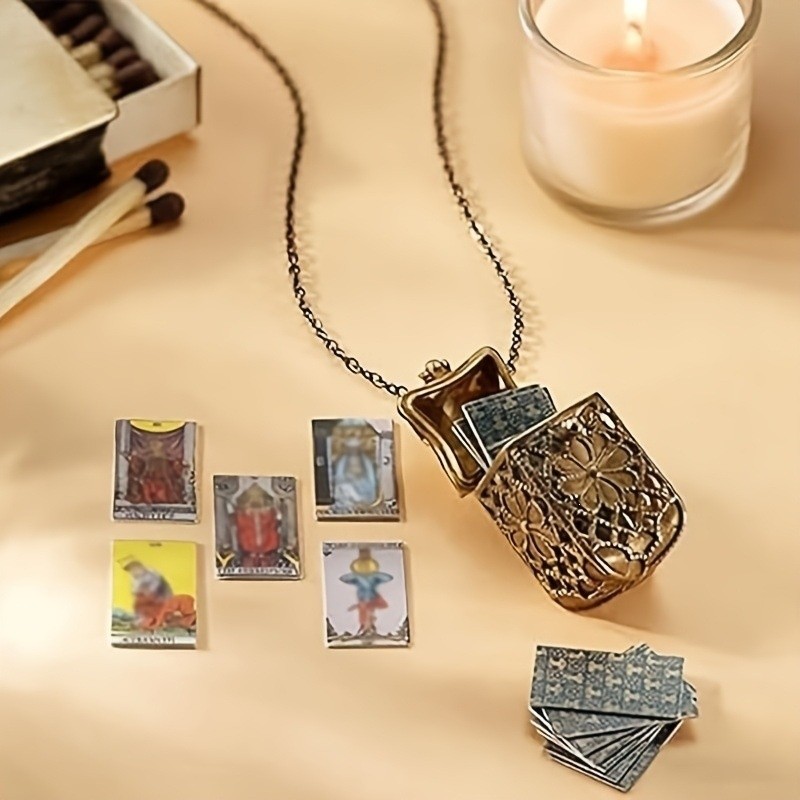 [Compact & Stylish] Tiny Tarot Deck Necklace/Bracelet Unique Tarot Gift/Item