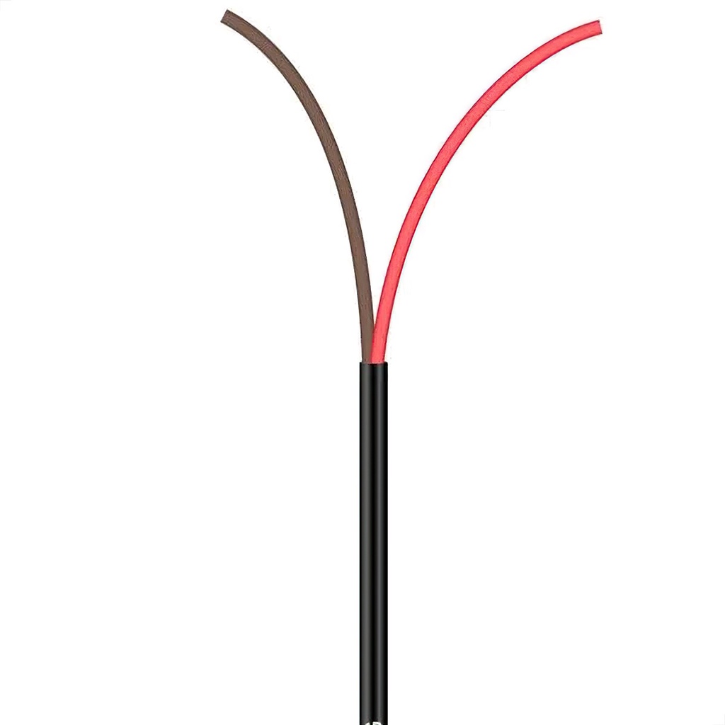 Cabo Manga 2x22 Awg - Sem Blindagem Preto - 3 Metros