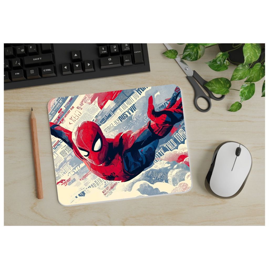 Mouse Pad Homem aranha Pop Culture 23x19cm Base Emborrachada Antiderrapante Presente Nerd