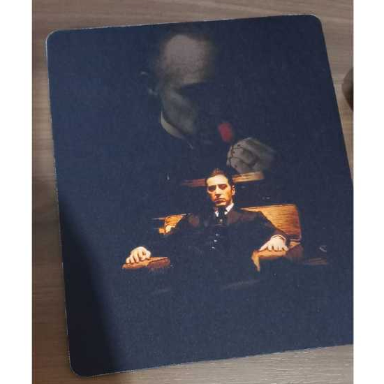 Mouse Pad O poderoso chefão Pop Culture 23x19cm Base Emborrachada Antiderrapante Presente Nerd