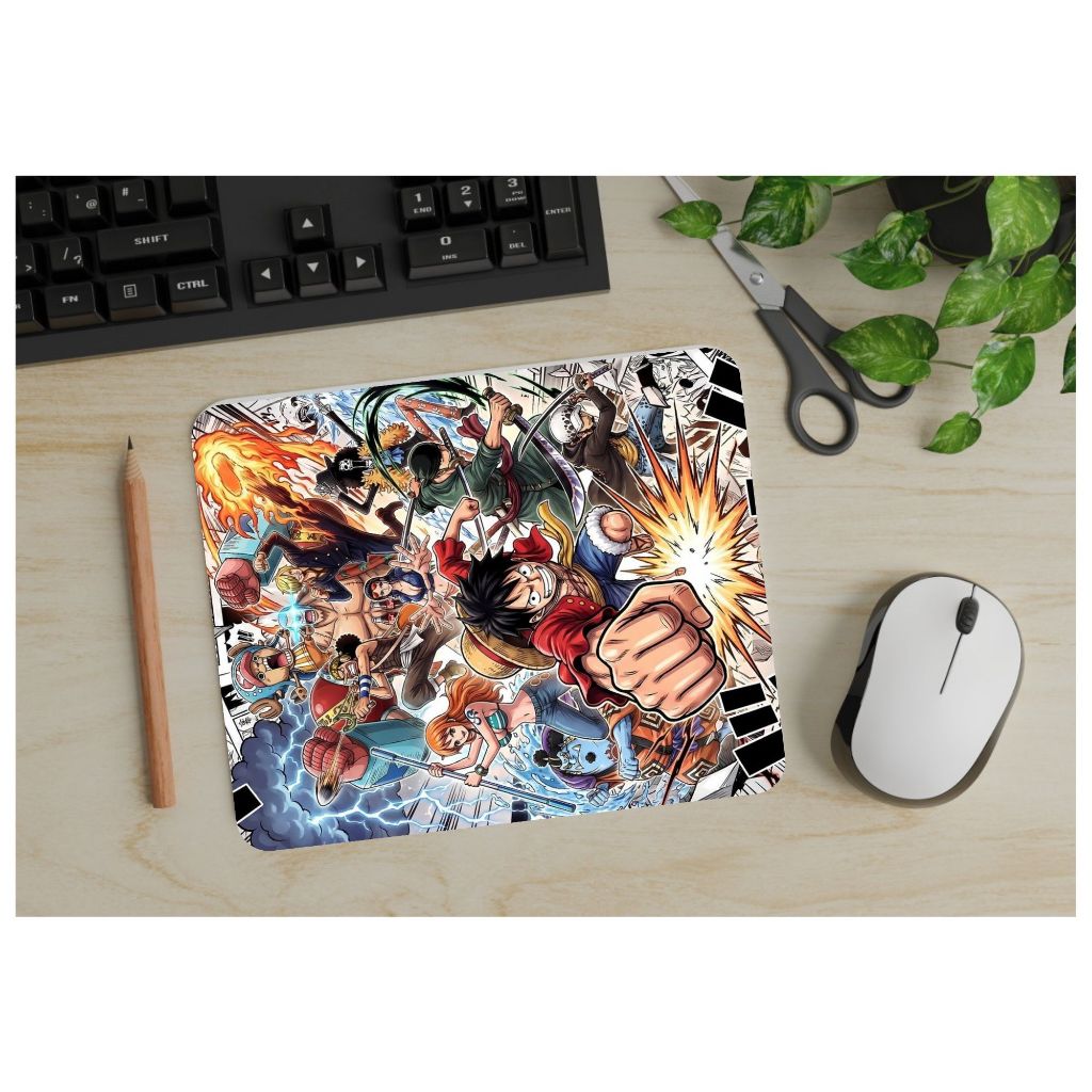 Mouse Pad One piece Pop Culture 23x19cm Base Emborrachada Antiderrapante Presente Nerd