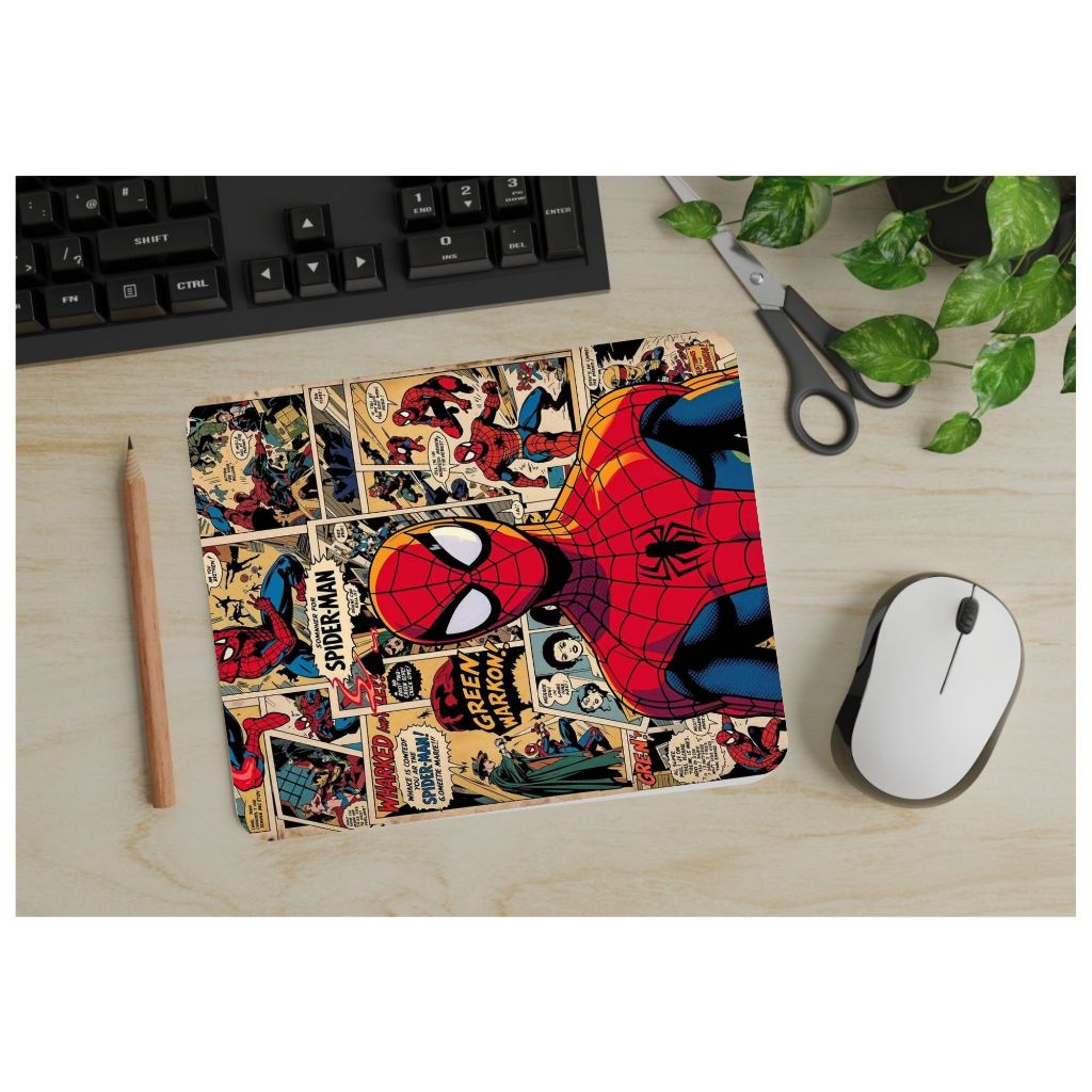 Mouse Pad Homem aranha Pop Culture 23x19cm Base Emborrachada Antiderrapante Presente Nerd